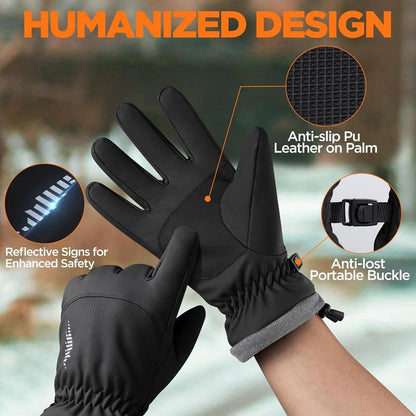 Winter Gloves Women Men Waterproof Windproof, Cold Weather Warm Gloves with Touchscreen Fingers, for Running, Driving, Cycling, Biking, Riding, Walking, Hiking, Outdoor Sports, Daily Work