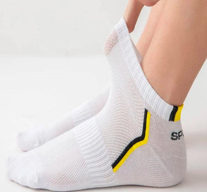 10 Pairs Striped & Letter Graphic Breathable Casual Ankle Socks for Gym, Summer and Spring Fabric Menswear Stylish Man Grip Socks Compression Socks